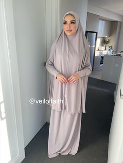 STONE JILBAB WITH SLEEVES