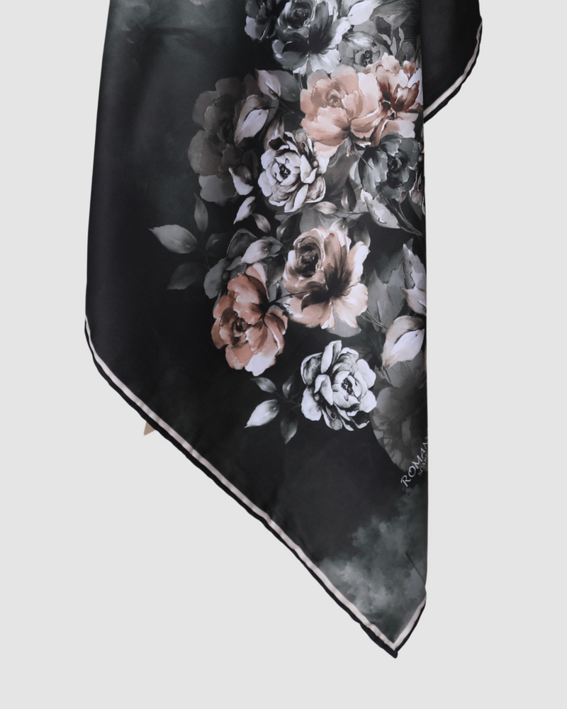 ROSE SILK SQUARE SCARF