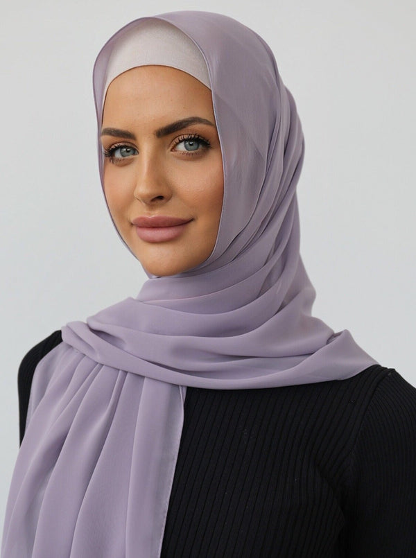 LAVENDER CHIFFON SHAWL