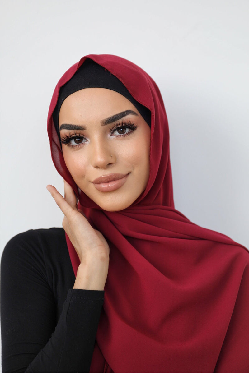 DARK CORAL CREPE SCARF Hijabs Online Australia Hijab Shops Sydney