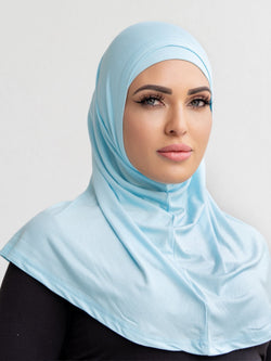 2 PIECE COTTON BABY BLUE SCARF