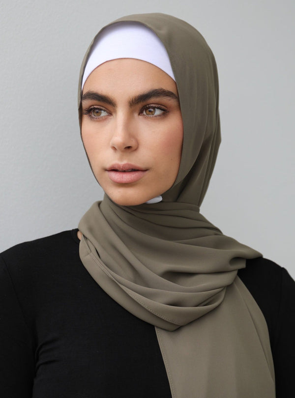 OPAQUE OLIVE LONG SCARF