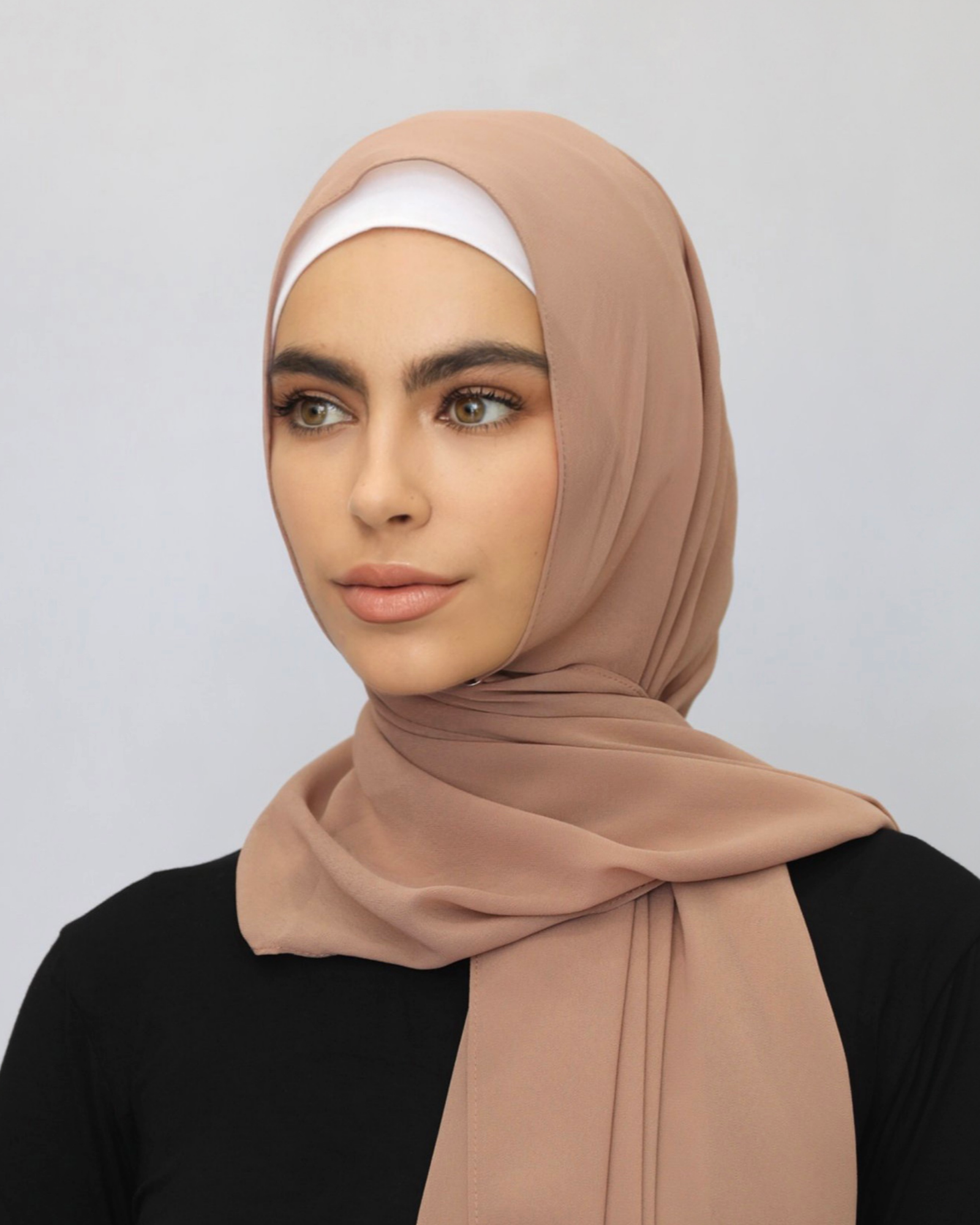 CREPE SCARF- REDWOOD