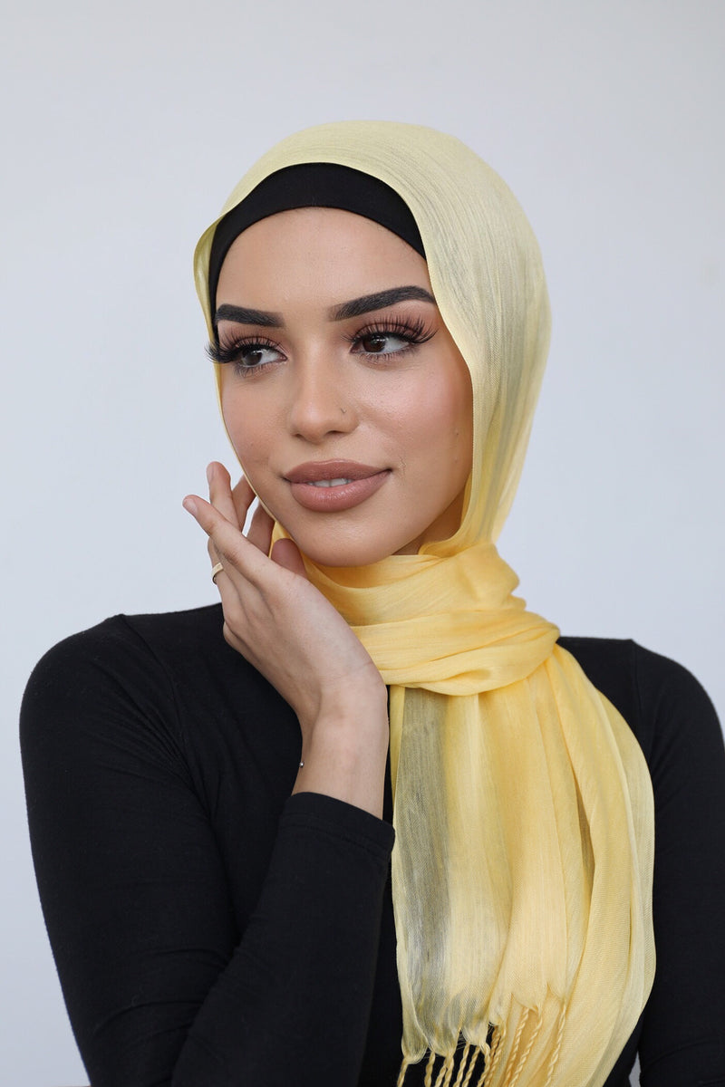 YELLOW FINE SCARF