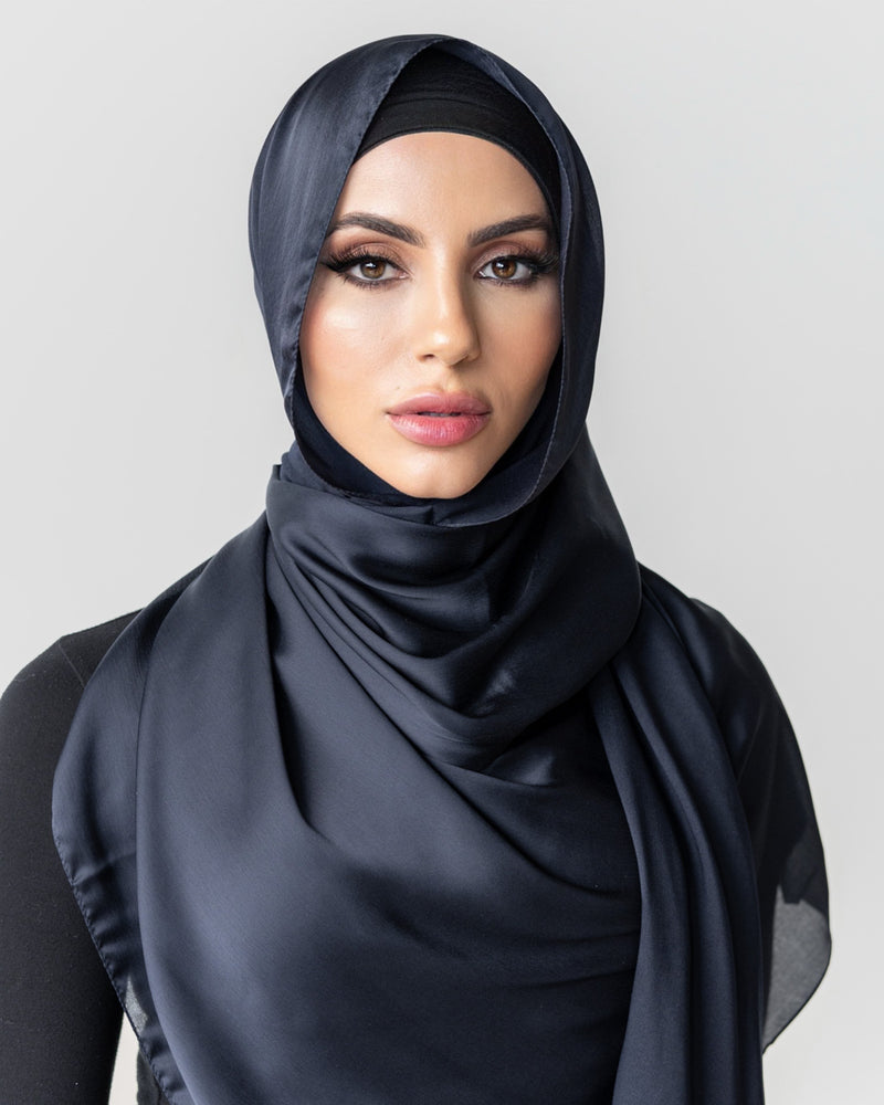SILK LOOK SMOKE SCARF
