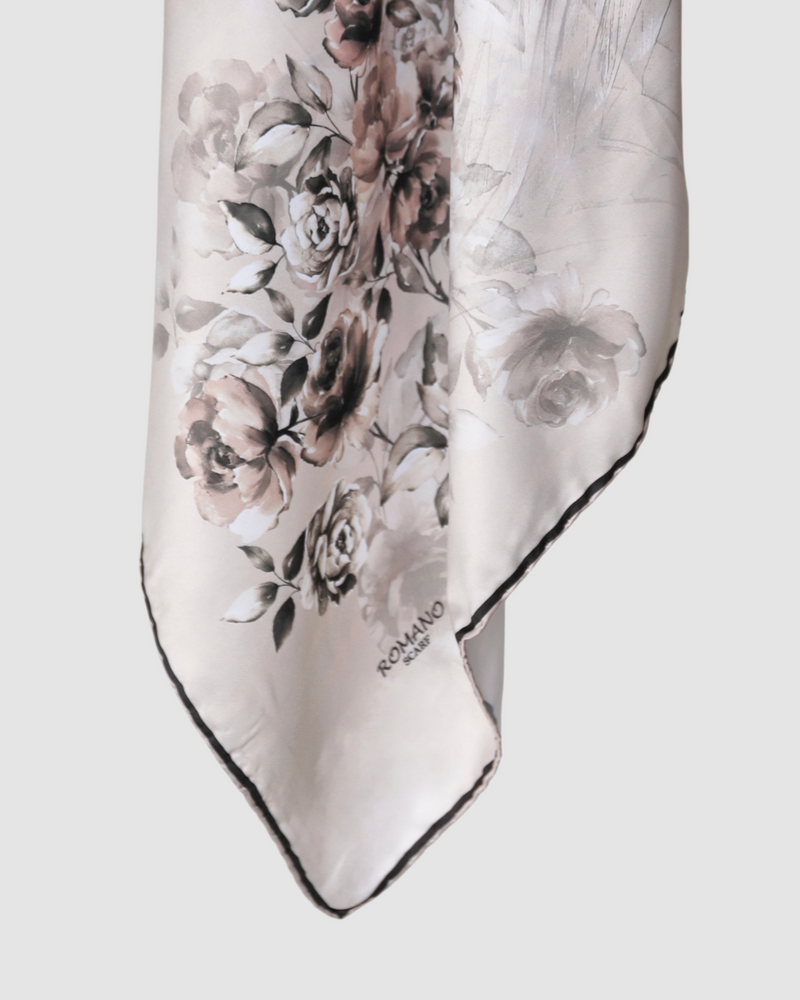 ROSE SILK SQUARE SCARF