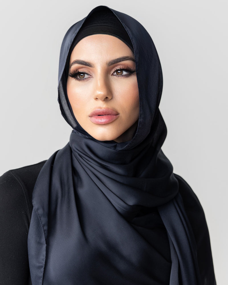 SILK LOOK SMOKE SCARF