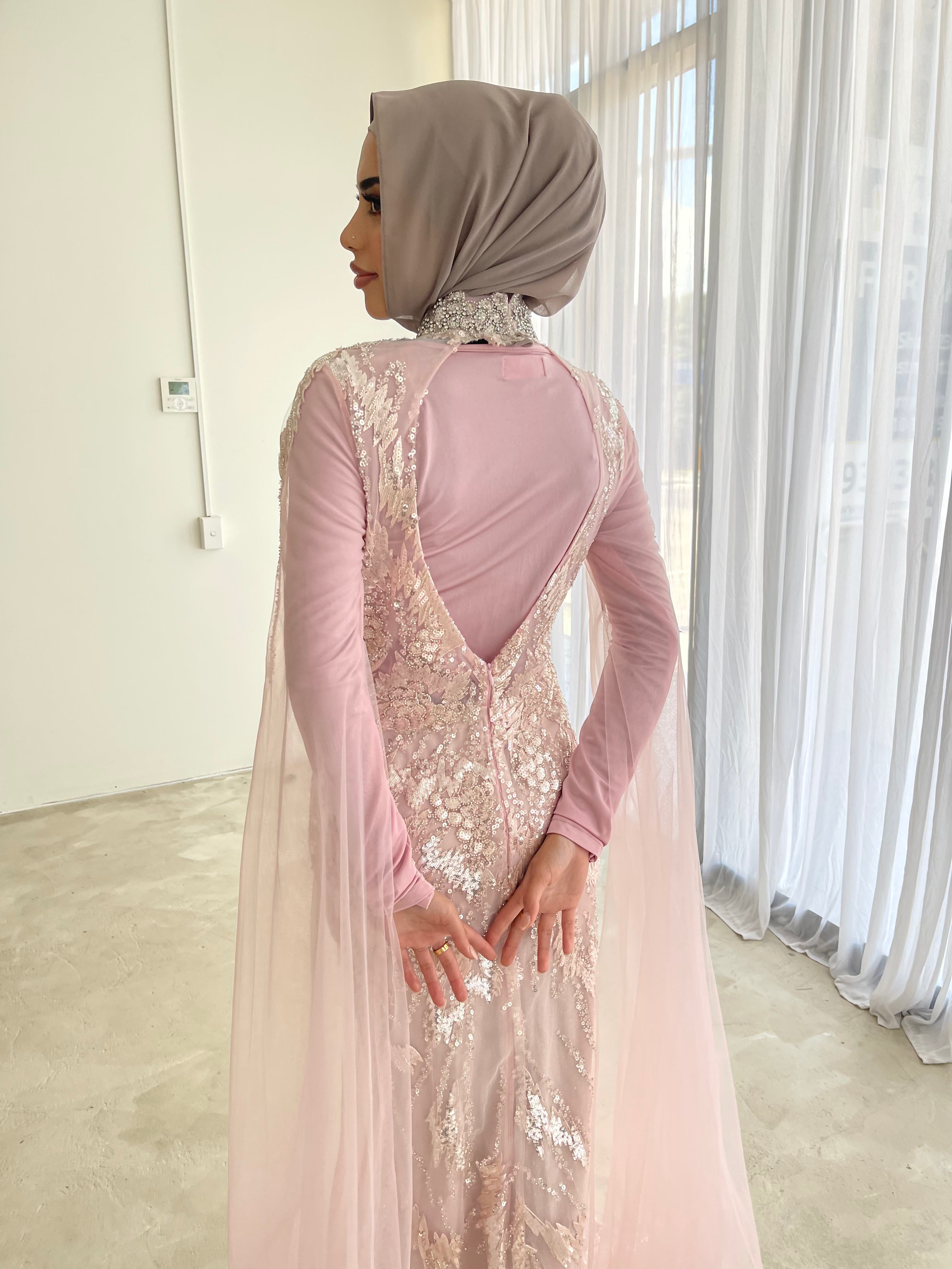 SKYE PINK BEADED DRESS