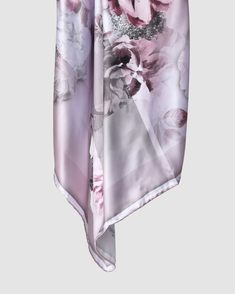 FLORAL SILK SQUARE SCARF